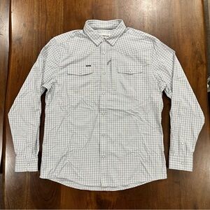 Poncho The Blackfin Western Plaid Button Down Size XL Slim Fit